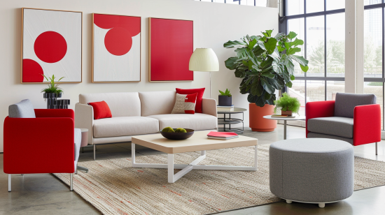 Diseño de oficinas con interiores modernos