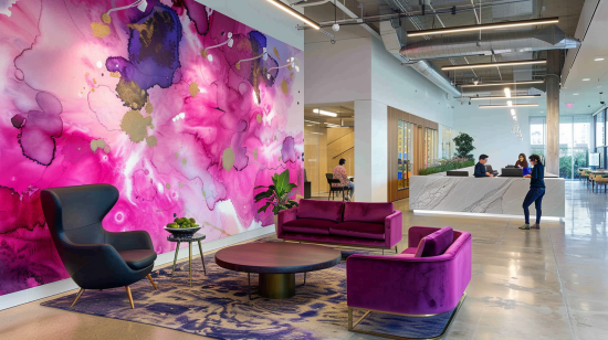 Diseño de oficinas con interiores modernos