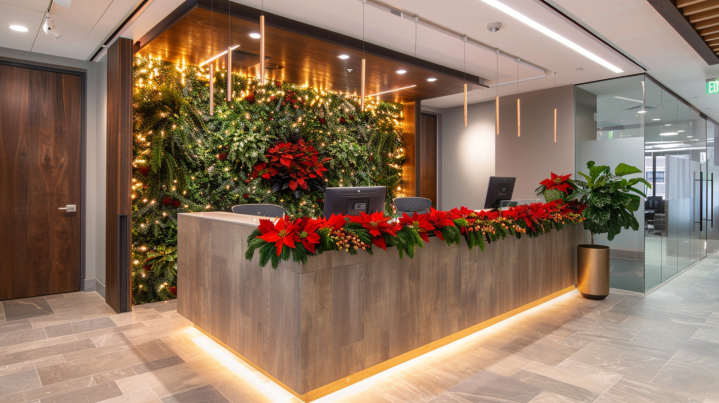 Descubre cómo decorar tu recepción navideña de forma elegante y profesional para impresionar a clientes y motivar a tus empleados.