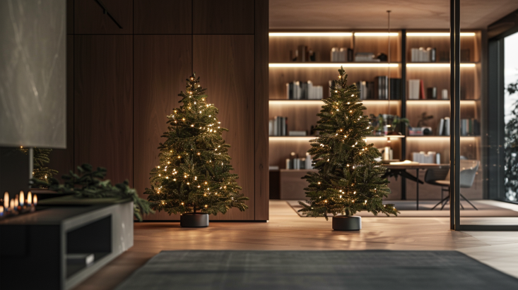 Adornos Navideños para Oficinas con Espacios Abiertos