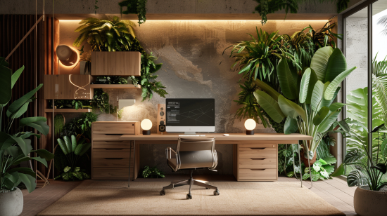 Diseño de oficinas con interiores modernos