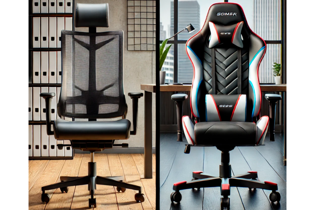 Silla de oficina vs. silla gaming: ¿cuál es más silenciosa y duradera?​