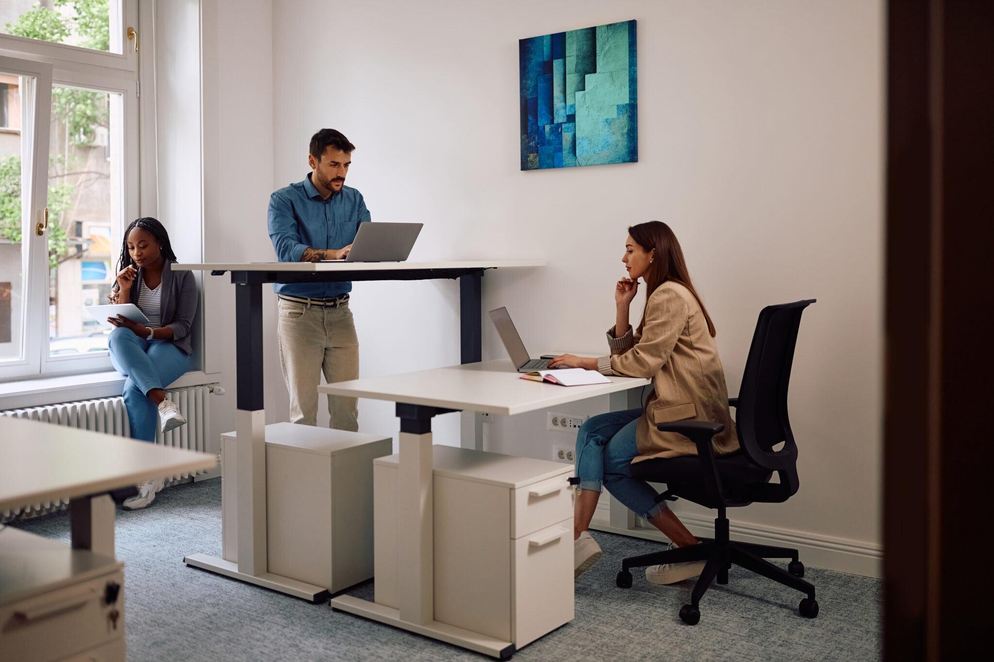 Beneficios de mesas de oficina altas