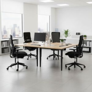 Oficina moderna equipada con sillas ergonómicas reacondicionadas de Grupo Montiel Oficinas