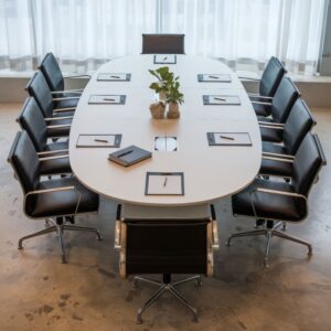 mesa de reuniones ovalada
