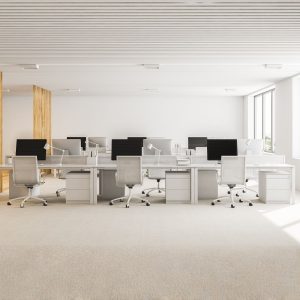 mobiliario reacondicionado en oficina moderna