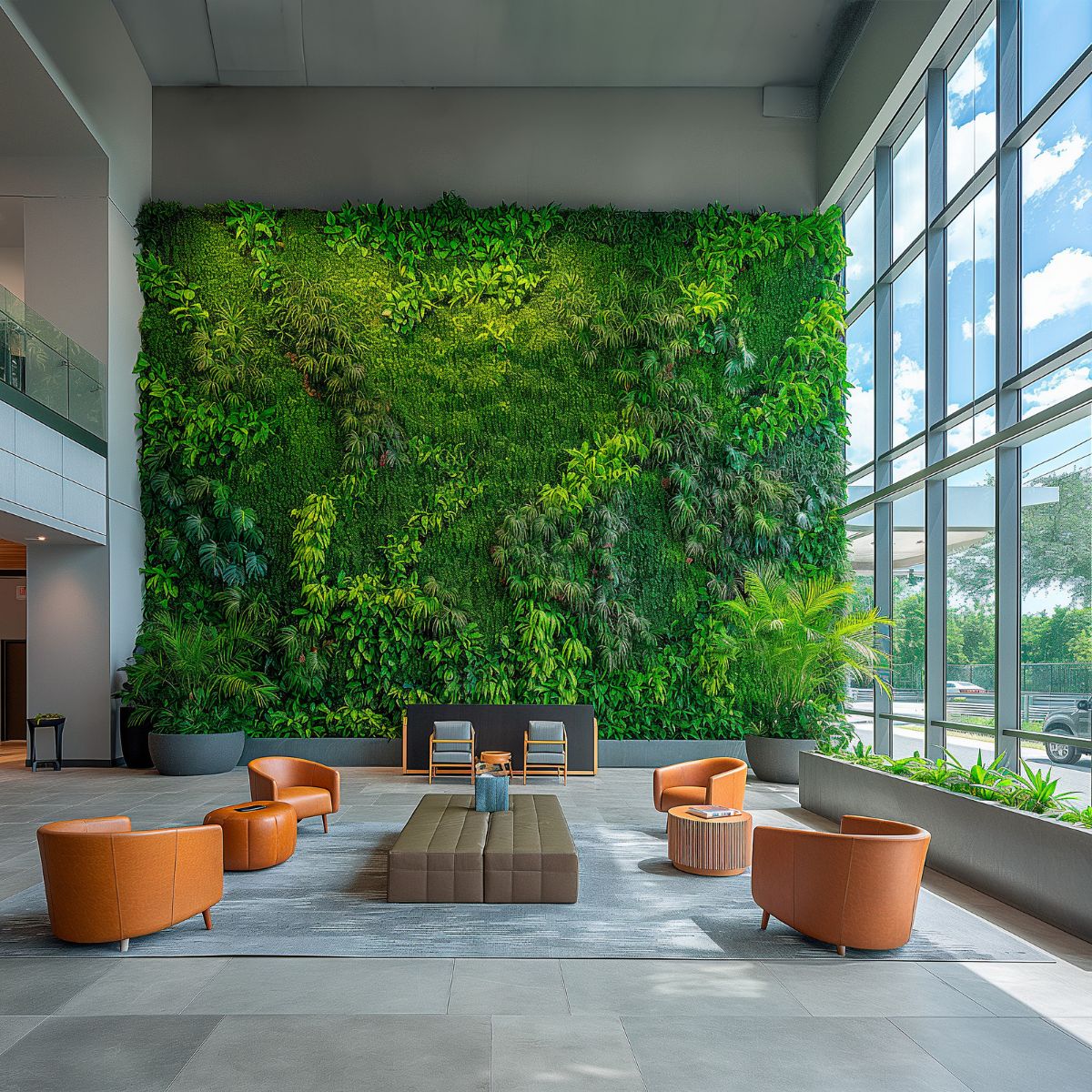 Plantas refrescantes en oficina