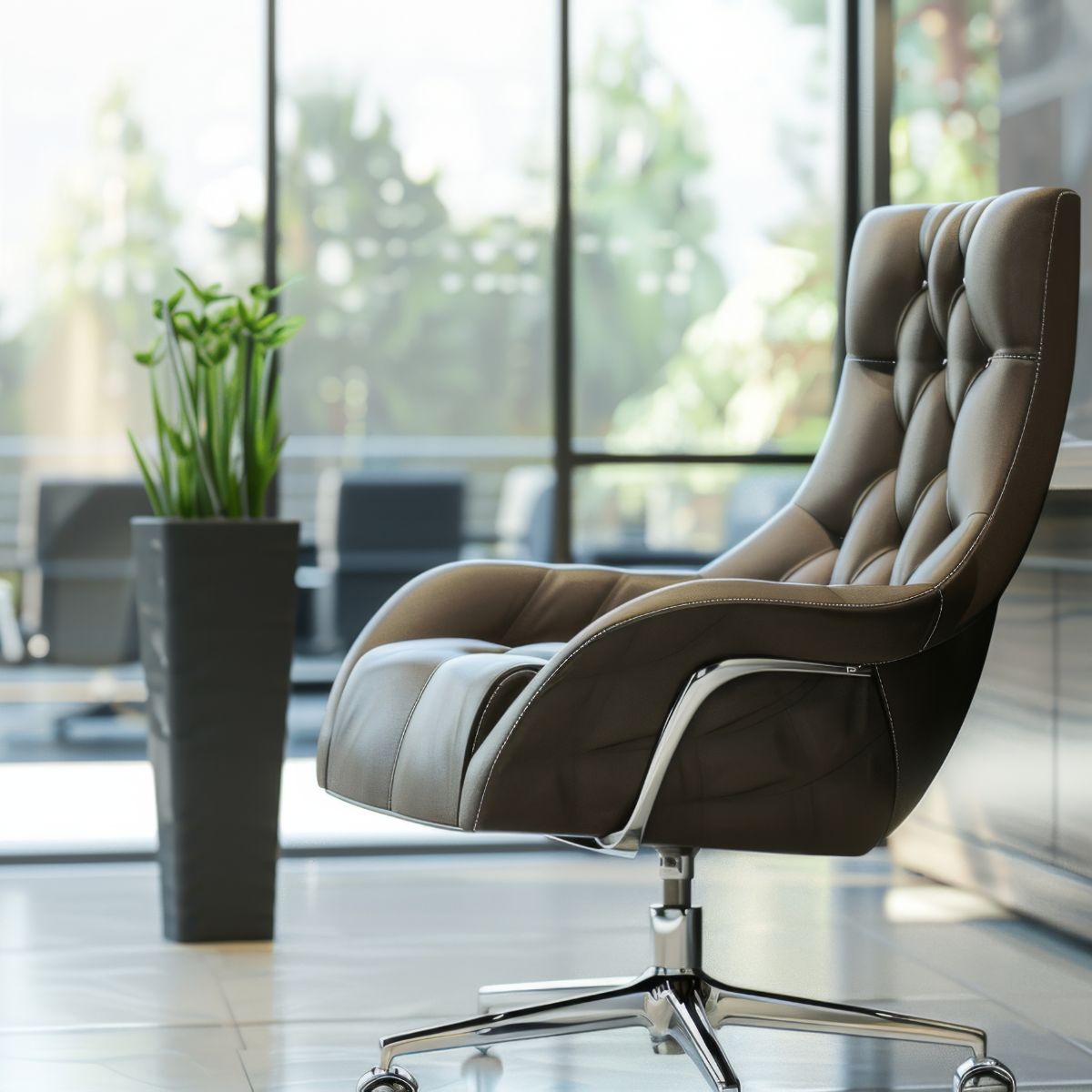 sillón de oficina ejecutivo en despacho moderno