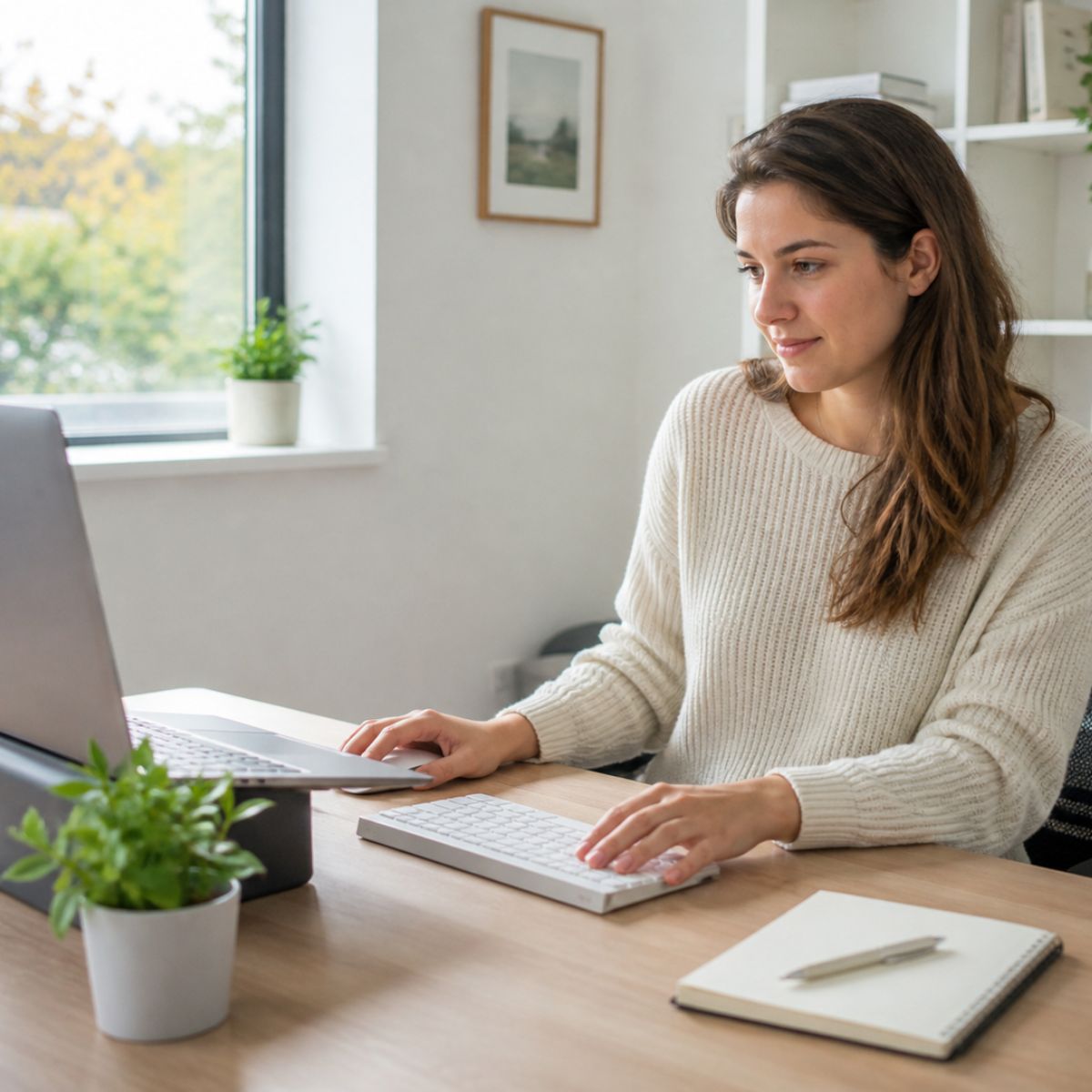 home office organizado para teletrabajar cómodamente desde casa