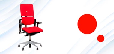 Sillas de oficina de color rojo