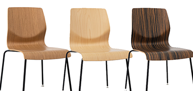 Packs de Sillas de Madera laminada prensada Curvae de Forma5