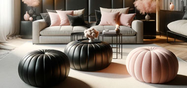 Ideas para decorar salones con puff