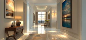 Cómo elegir cuadros y arte para decorar un pasillo